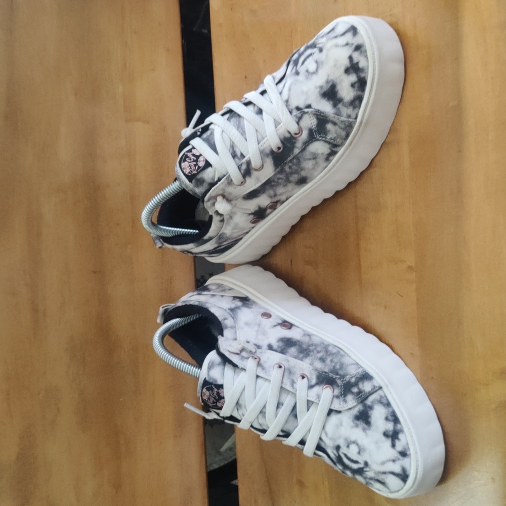 Roxy Surf Sheilahh Gray And White Platform Shoes Size 9 - Picture 4 of 16